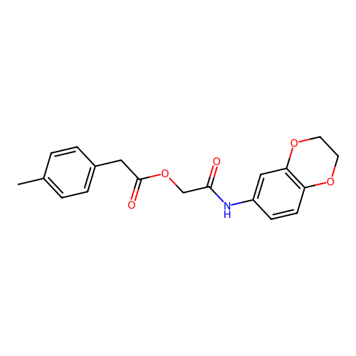 2-(2,3-Dihydro-1,4-benzodioxin-6-ylamino)-2-oxoethyl (4-methylphenyl)acetate structure