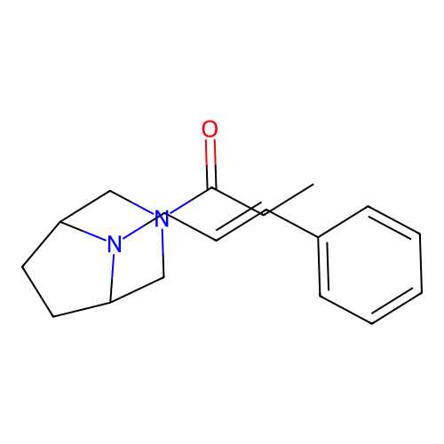 3,8-Diazabicyclo(3.2.1)octane, 8-cinnamyl-3-propionyl- structure