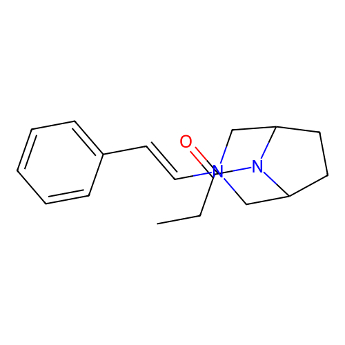3,8-Diazabicyclo(3.2.1)octane, 8-propionyl-3-styryl- structure