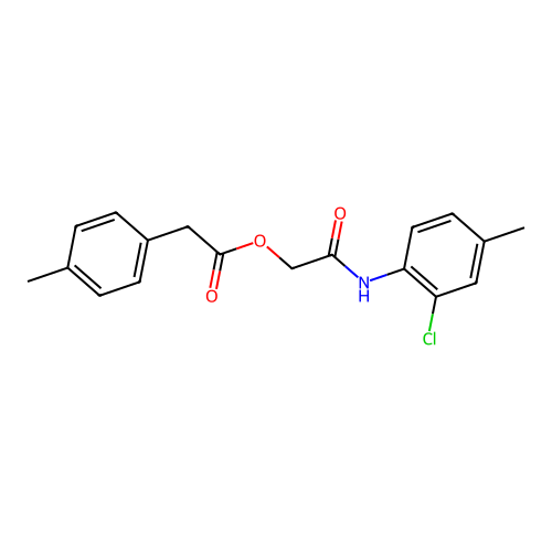 2-[(2-Chloro-4-methylphenyl)amino]-2-oxoethyl (4-methylphenyl)acetate structure