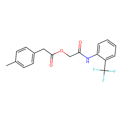 2-Oxo-2-{[2-(trifluoromethyl)phenyl]amino}ethyl (4-methylphenyl)acetate structure