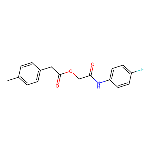 2-[(4-Fluorophenyl)amino]-2-oxoethyl (4-methylphenyl)acetate structure