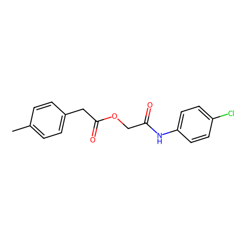 2-[(4-Chlorophenyl)amino]-2-oxoethyl (4-methylphenyl)acetate structure