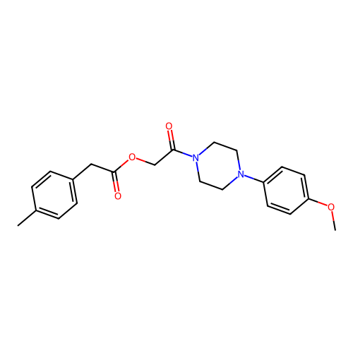 2-[4-(4-Methoxyphenyl)piperazin-1-yl]-2-oxoethyl (4-methylphenyl)acetate structure