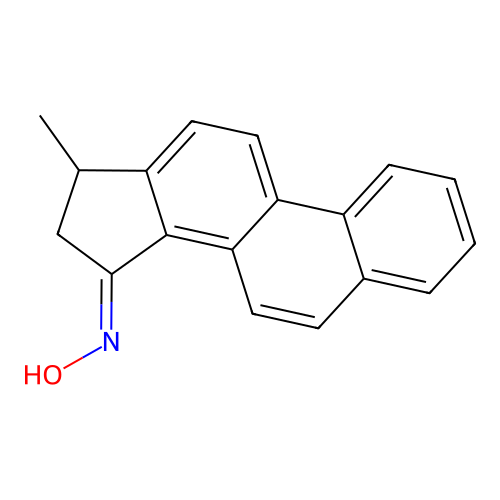 15H-Cyclopenta(a)phenanthren-15-one, 16,17-dihydro-17-methyl-, oxime structure