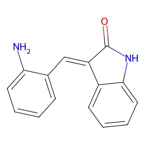 (3E)-3-[(2-aminophenyl)methylidene]-1H-indol-2-one structure