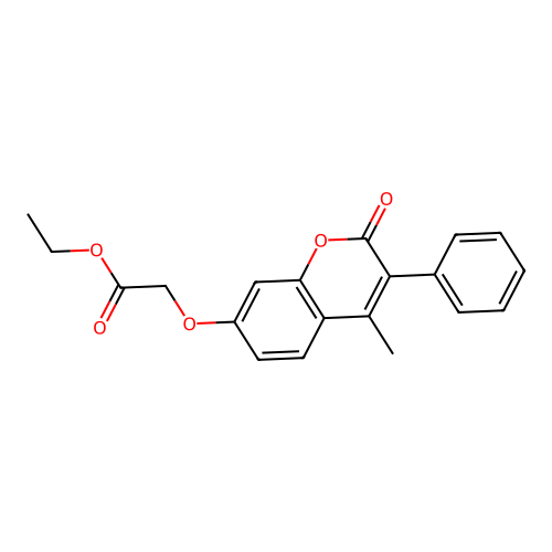 Ethyl 2-(4-methyl-2-oxo-3-phenylchromen-7-yl)oxyacetate structure