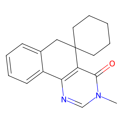 3-methyl-3H-spiro[benzo[h]quinazoline-5,1'-cyclohexan]-4(6H)-one structure