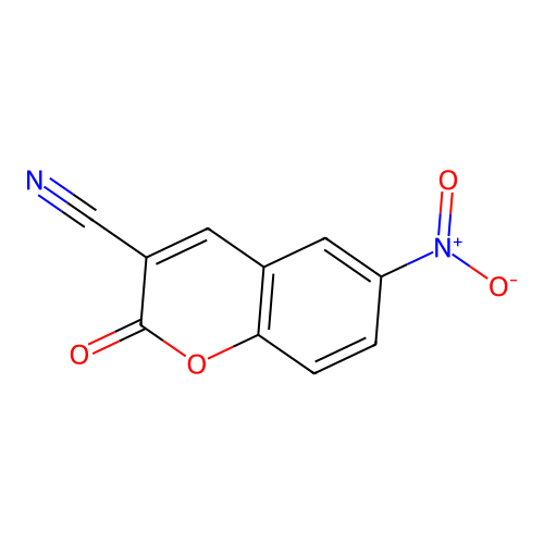 6-nitro-2-oxo-2H-chromene-3-carbonitrile structure