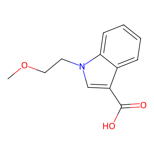 1-(2-methoxyethyl)-1H-indole-3-carboxylic acid structure