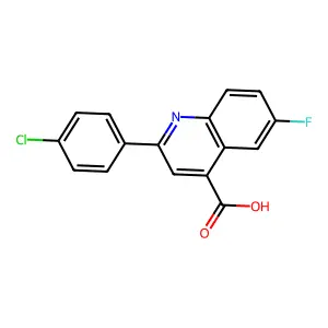 2-(4-Chlorophenyl)-6-fluoro-4-carboxyquinoline structure