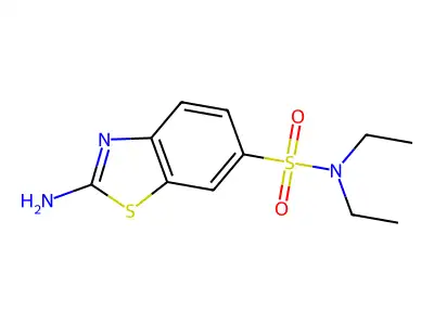 2-amino-N,N-diethyl-1,3-benzothiazole-6-sulfonamide structure