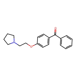 Phenyl-[4-(2-pyrrolidin-1-ylethoxy)phenyl]methanone structure