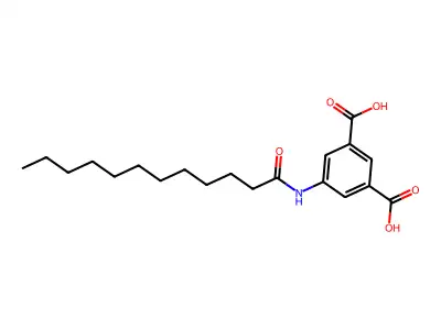 5-(Dodecanoylamino)benzene-1,3-dicarboxylic acid structure