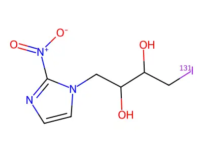 Iodine I 131 iodoerythronitroimidazole structure