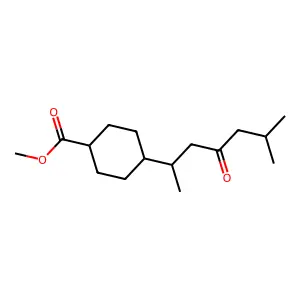 Methyl 4-(6-methyl-4-oxoheptan-2-yl)cyclohexane-1-carboxylate structure