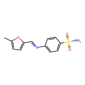 4-{[(5-Methyl-2-furyl)methylene]amino}benzenesulfonamide structure