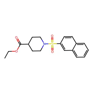 Ethyl 1-naphthalen-2-ylsulfonylpiperidine-4-carboxylate structure