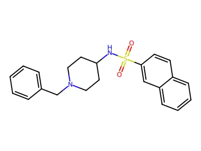 N-(1-benzylpiperidin-4-yl)naphthalene-2-sulfonamide structure