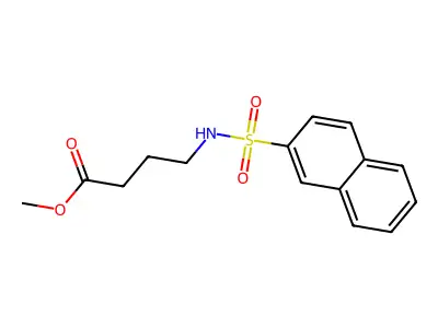 Methyl 4-[(2-naphthylsulfonyl)amino]butanoate structure