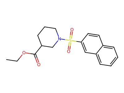 Ethyl 1-naphthalen-2-ylsulfonylpiperidine-3-carboxylate structure