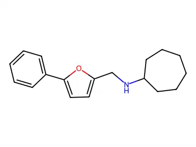 N-[(5-phenylfuran-2-yl)methyl]cycloheptanamine structure