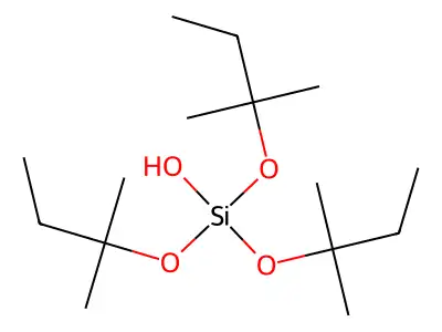Silicic acid (H4SiO4), tris(1,1-dimethylpropyl) ester structure