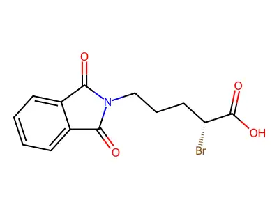 (R)-5-Phthalimido-2-bromovaleric acid structure