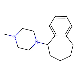 1-methyl-4-(6,7,8,9-tetrahydro-5H-benzo[7]annulen-5-yl)piperazine structure