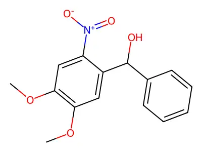 (4,5-Dimethoxy-2-nitrophenyl)(phenyl)methanol structure