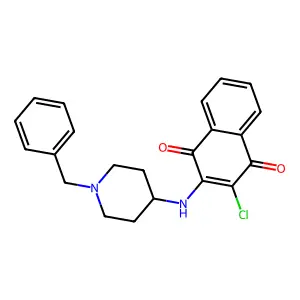 2-[(1-Benzyl-4-piperidinyl)amino]-3-chloronaphthoquinone structure