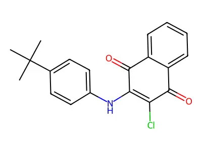 2-[4-(Tert-butyl)anilino]-3-chloronaphthoquinone structure