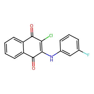 2-Chloro-3-(3-fluoroanilino)naphthalene-1,4-dione structure