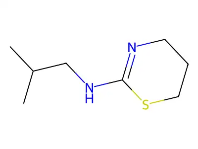 N-(2-methylpropyl)-5,6-dihydro-4H-1,3-thiazin-2-amine structure