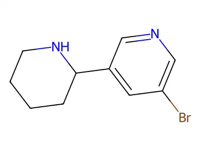 3-Bromo-5-(piperidin-2-yl)pyridine structure