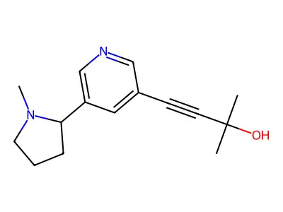 3-Butyn-2-ol, 2-methyl-4-[5-(1-methyl-2-pyrrolidinyl)-3-pyridinyl]- structure