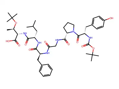 Boc-YPGFLT(O-tBu) structure