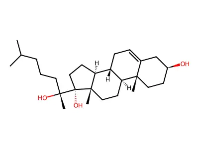 (20R)-17alpha,20-dihydroxycholesterol structure