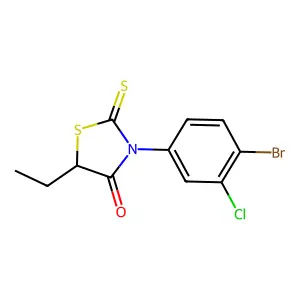 Rhodanine, 3-(4-bromo-3-chlorophenyl)-5-ethyl- structure