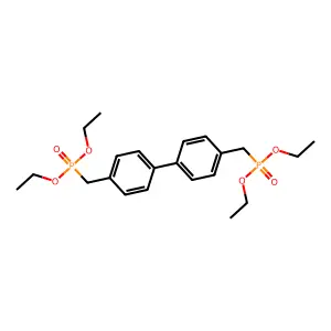 Tetraethyl ((1,1'-biphenyl)-4,4'-diylbis(methylene))bis(phosphonate) structure