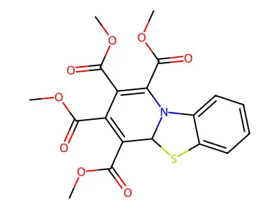 tetramethyl 4aH-pyrido[2,1-b][1,3]benzothiazole-1,2,3,4-tetracarboxylate structure