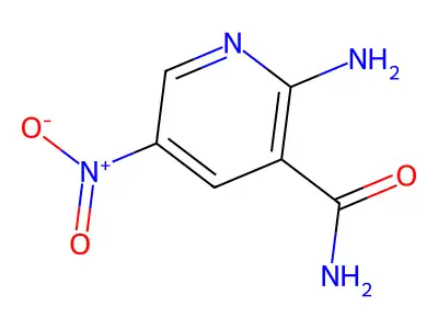 2-Amino-5-nitropyridine-3-carboxamide structure