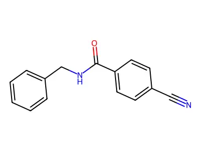 N-benzyl-4-cyanobenzamide structure