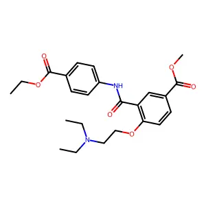 4'-Carbethoxy-5-carbomethoxy-2-(2-diethylaminoethoxy)benzanilide structure