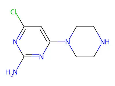 4-Chloro-6-(piperazin-1-yl)pyrimidin-2-amine structure