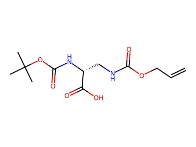 Boc-D-dap(aloc)-OH structure