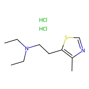 Thiazole, 5-(2-(diethylamino)ethyl)-4-methyl-, dihydrochloride structure