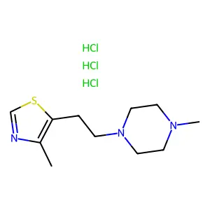 Piperazine, 1-methyl-4-(2-(4-methyl-5-thiazolyl)ethyl)-, trihydrochloride structure