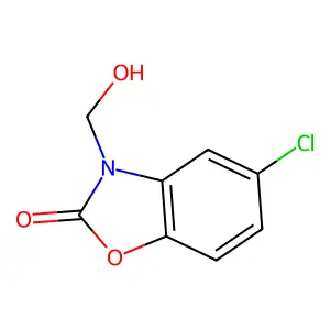 2-Benzoxazolinone, 5-chloro-3-hydroxymethyl- structure