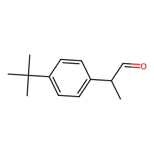 (2S)-2-(4-tert-butylphenyl)propanal structure